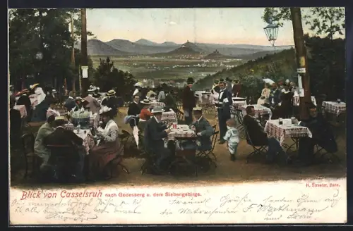 AK Bonn, Hotel Casselsruhe mit Gästen