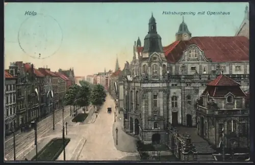 AK Köln-Neustadt, Habsburgering mit Opernhaus