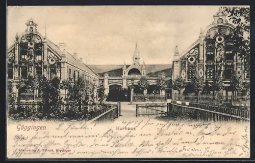 AK Göggingen / Augsburg, Blick auf das Kurhaus