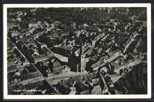 AK Erlangen, Ortspanorama aus dem Flugzeug gesehen