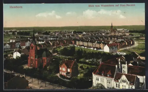 AK Hamborn / Duisburg, Blick vom Wasserturm auf Ober-Marxloh