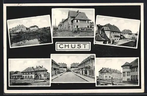 AK Chust, Strassenpartie im Ort