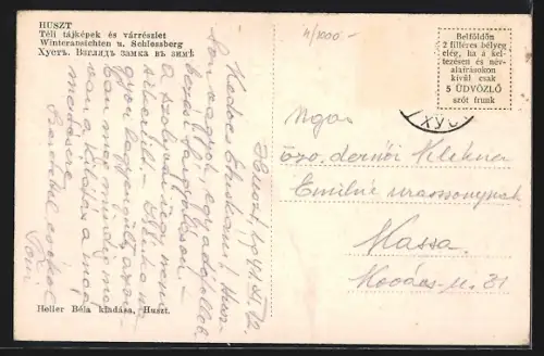 AK Huszt, Téli tájképek és várrészlet