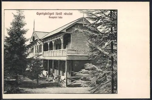 AK Gyertyanliget, Gyertyanliget fürdö reszlet, Szapari haz