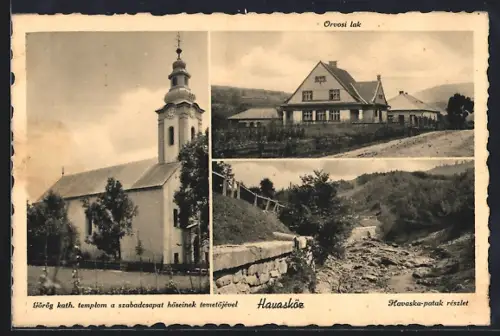 AK Havasköz, Orvosi lak, Görög kath. templom a szabadcsapat höseinek temetöjevel, Havaska-patal reszlet
