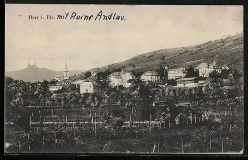 AK Barr i. Els., Ortsansicht mit Kirche
