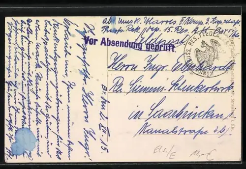 AK Barr i. Els., Ortsansicht mit Kirche