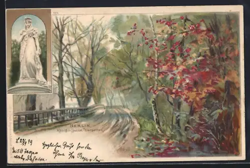 Lithographie Berlin-Tiergarten, Königin Louise