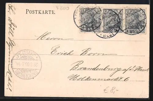 AK Essen /Ruhr, Post mit Strassenpanorama