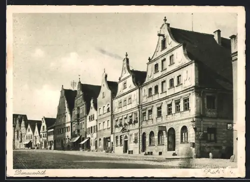 AK Donauwörth, Reichstrasse mit Vereinsbank