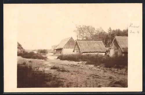 Foto-AK Koserow, Fischerhütten, 1916