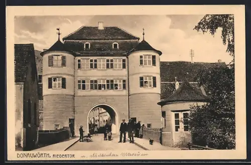 AK Donauwörth, Strassenpartie am Riedertor