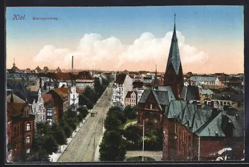 AK Kiel, Strassenblick: Knooperweg, Kirche