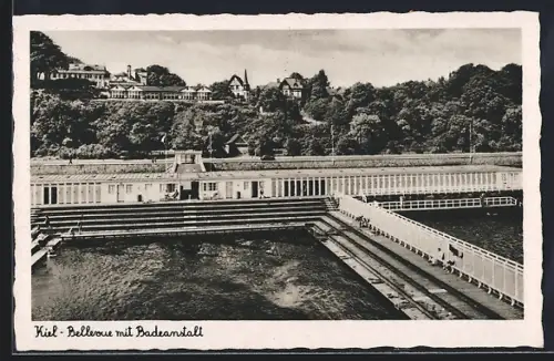 AK Kiel, Bellevue mit Badeanstalt