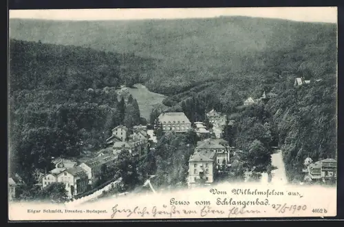 AK Schlangenbad, Teilansicht vom Wilhelmsfelsen aus
