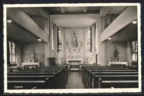 AK Kiedrich im Rheingau, St. Valentinushaus, Kapelle, Innenansicht