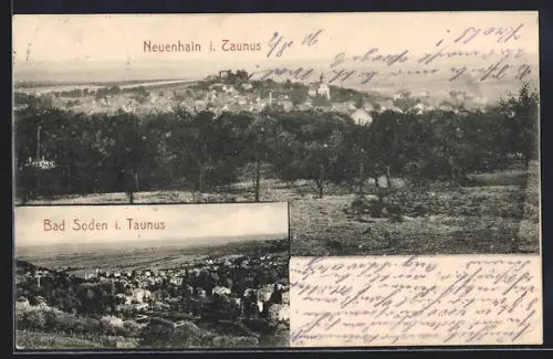 AK Neuenhain i. Taunus, Teilansicht, Bad Soden i. Taunus