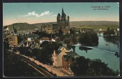 AK Limburg a. Lahn, Ortsansicht mit Fluss