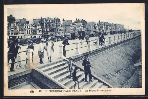AK Le Touquet-Paris-Plage, La Digue-Promenade