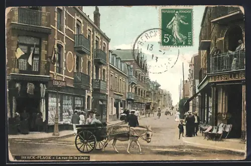AK Berck-Plage, La rue de la plage