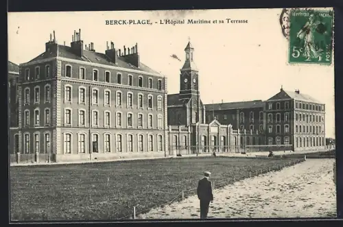AK Berck-Plage, L`Hopital Maritime et sa Terrasse