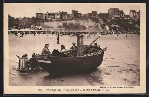 AK Le Portel, La Plage à Marée basse