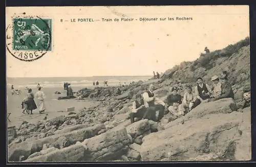 AK Le Portel, Train de Plaisir, Déjeuner sur les Rochers
