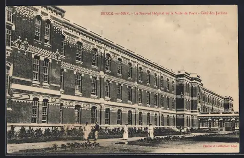 AK Berck-sur-Mer, Le Nouvel Hopital de la Ville de Paris, Cote des Jardins