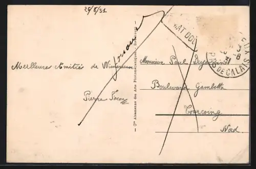 AK Wimereux, Vue prise du haut de Viaduc