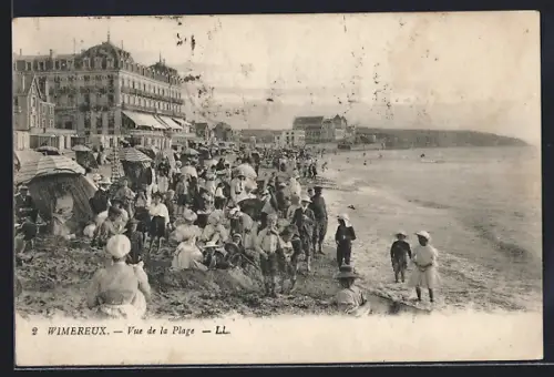 AK Wimereux, Vue de la Plage