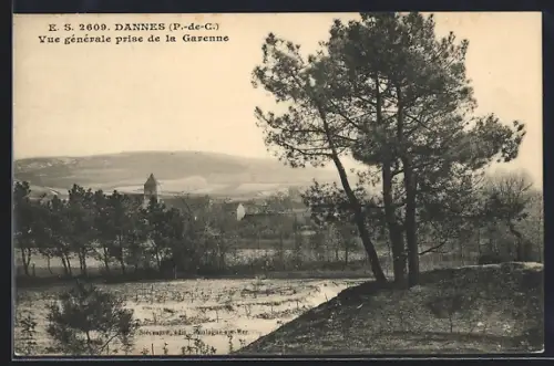 AK Dannes /P.-de-C., Vue generale prise de la Garenne
