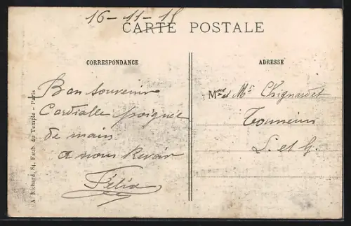 AK Écurie /P.-de-C., Les ruines et la rue principale après le bombardement, La Grande Guerre 1914-15