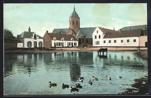 AK Etaples, L`Eglise de St-Michel, Panorama