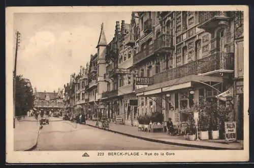 AK Berck-Plage, Rue de la Gare