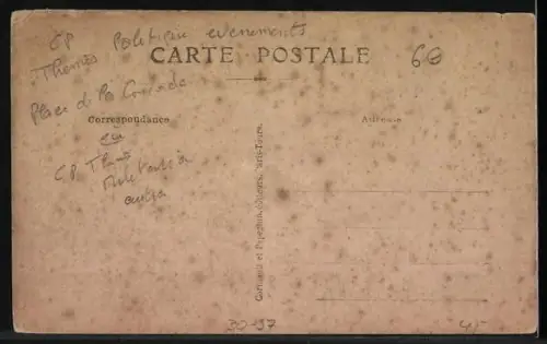 AK Apotheose de la Victoire, Les Crècs défilent place de la Concorde, Siegesparade / Fete de la Victoire 1919