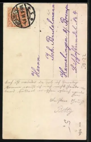 AK Trommel mit Eichenzweigen und Fahnen, Geburtstagsgruss