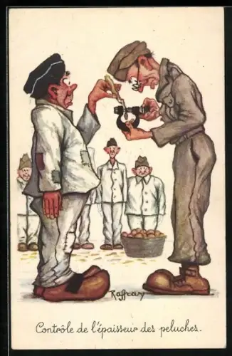 AK Soldaten bei der Kartoffelkontrolle