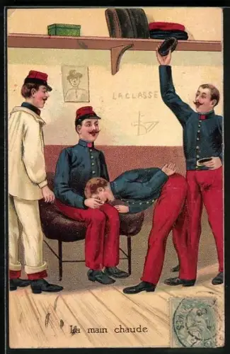 AK Soldaten in Uniform in einem Kurs