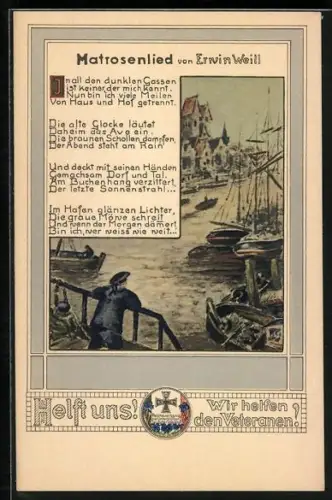 AK Text des Matrosenliedes von Erwin Weill