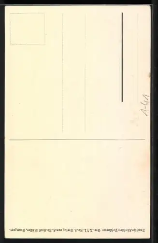 AK Schattenbild, Portrait von Lessing