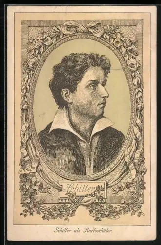 AK Portrait Friedrich Schiller als Karlsschüler