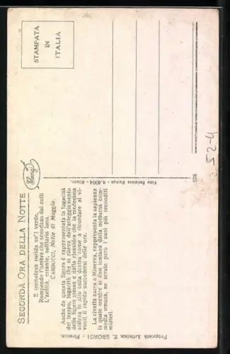 AK II. Ora della Notte, Schwebende Frau mit Sanduhr, Allegorie