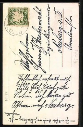 AK Mädchen mit Schlitten und Puppe im Winter, Weihnachtsgruss