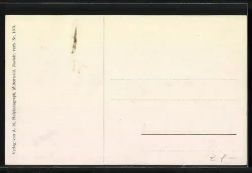 AK Hinterriss /Tirol, Branntweinhütte in der Eng mit Eiskar und Spritzkarspitze