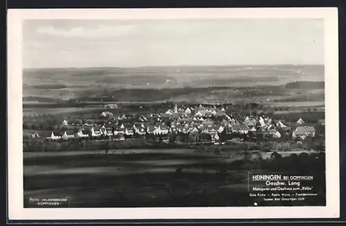AK Heiningen bei Göppingen, Metzgerei und Gasthaus zum Rössle, Teilansicht