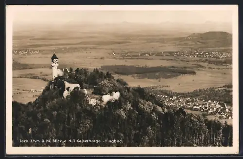 AK Teck, Blick auf die drei Kaiserberge, Fliegeraufnahme
