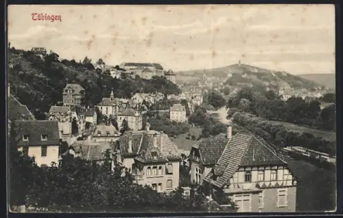 AK Tübingen, Teilansicht mit Schloss
