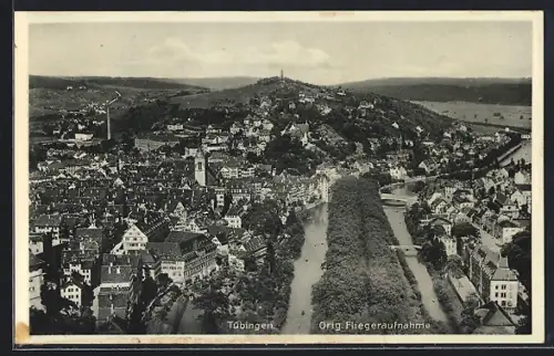 AK Tübingen, Teilansicht, Fliegeraufnahme
