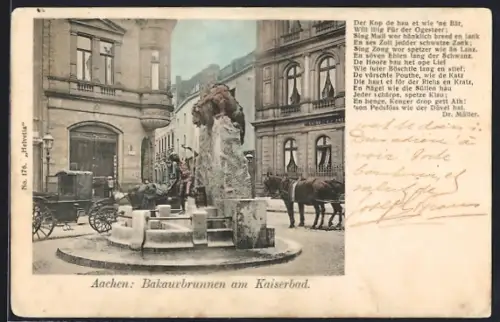 AK Aachen, Bakauvbrunnen am Kaiserbad