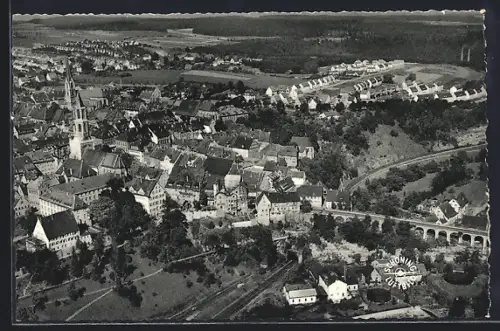 AK Rottweil am Neckar, Teilansicht mit Kirche